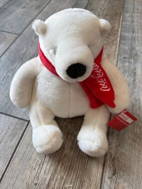 2011 Coca-Cola White Polar Bear with Red Scarf